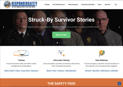 A screen shot of the home page of ResponderSafety.com