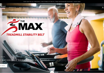 Screenshot from the home page of TreadmillMax.com