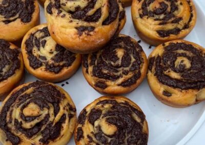 Pile of chocolate swirl buns